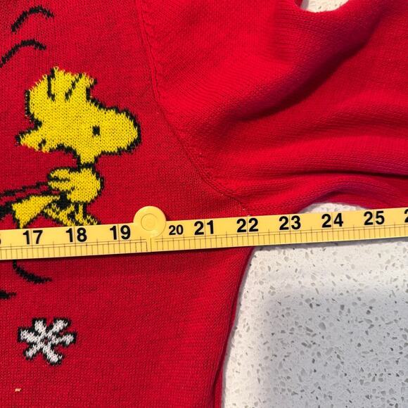 Snoopy & Woodstock Ugly Christmas Sweater Red Holiday Pullover Large Unisex - Picture 7 of 7
